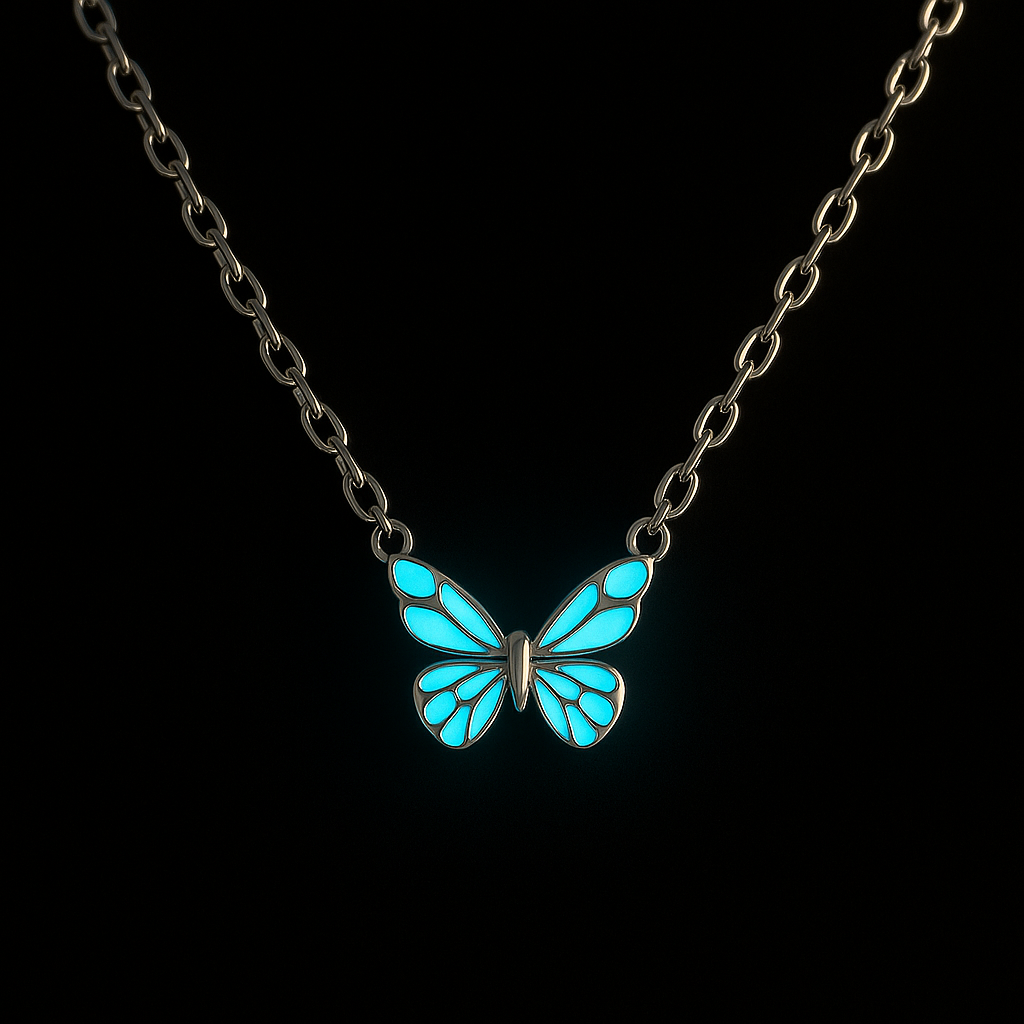 Glow in the Dark Butterfly Necklace