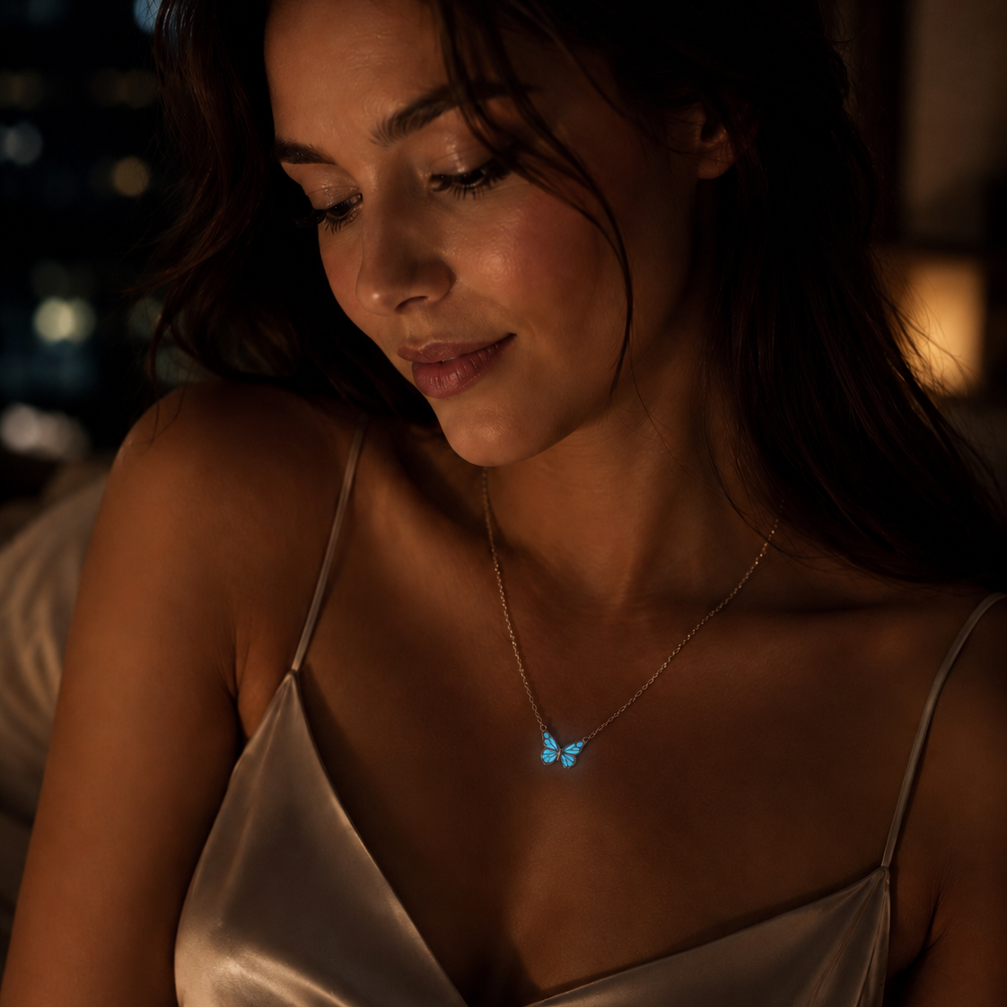 Glow in the Dark Butterfly Necklace