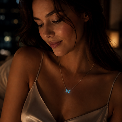Glow in the Dark Butterfly Necklace
