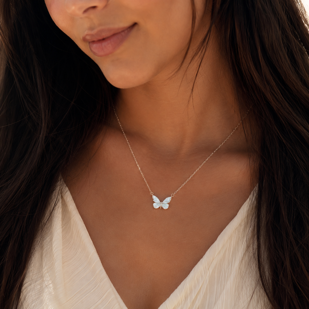 Glow in the Dark Butterfly Necklace