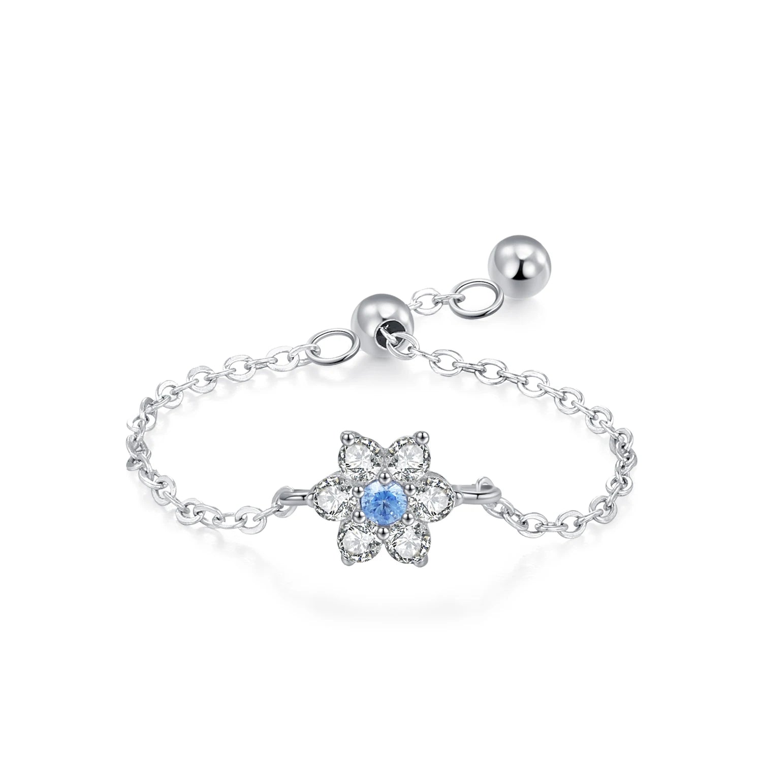 Ocean Flower Chain Ring