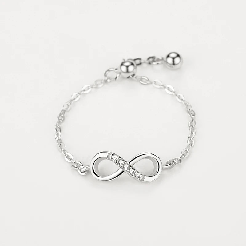 Infinite Love Chain Ring